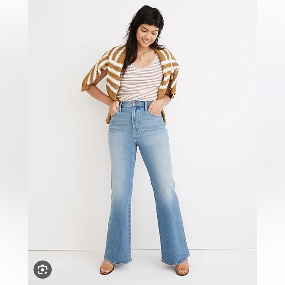 Madewell Light Blue High-Rise Wide Leg Jeans - Picture 2 of 5